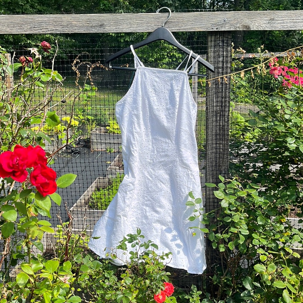 Hollister dainty white eyelet dress